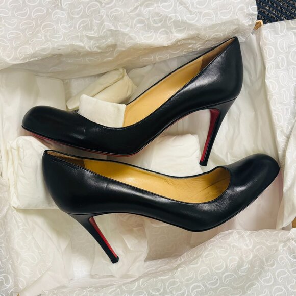 Christian Louboutin Black and Red Women's Shoes - Picture 2 of 10